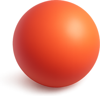 3D red ball