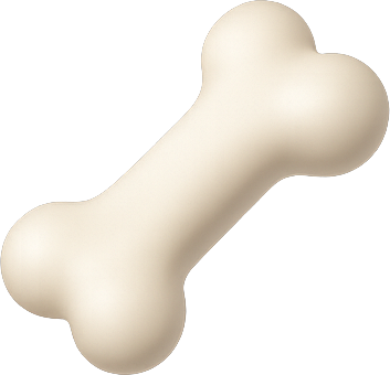 Glossy 3D dog bone