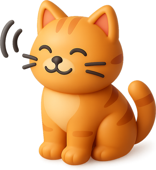 3D ginger cat on a vet video call