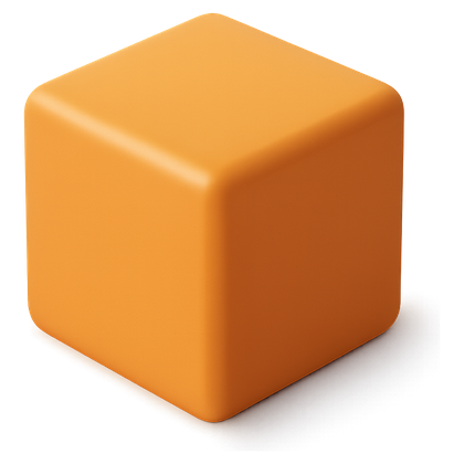 3D orange cube