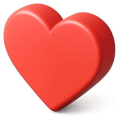 3D red heart