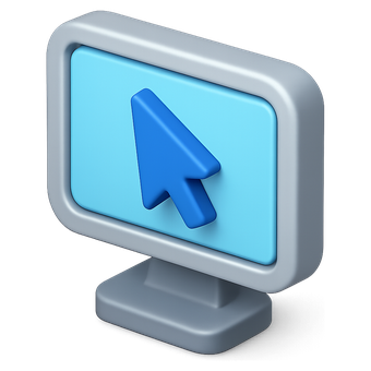 3D monitor with a cursor