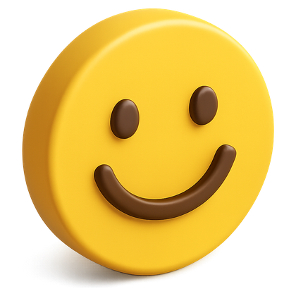 3D smiley face