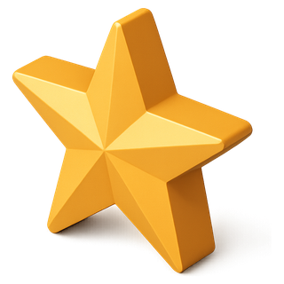 3D gold star