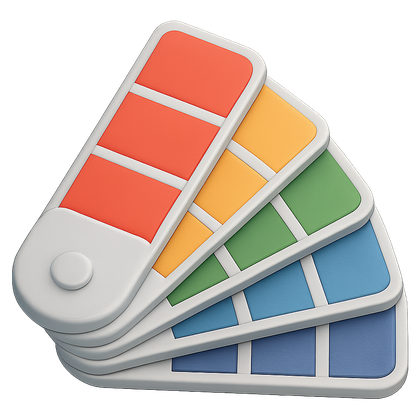 3D colour swatch fan