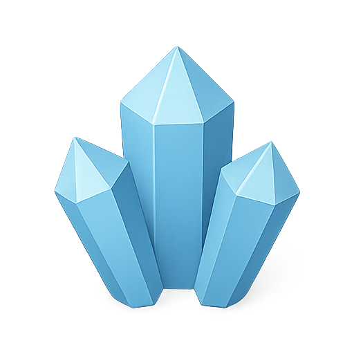 Pale blue crystal cluster