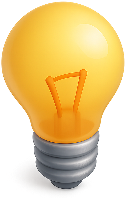 Glowing light bulb