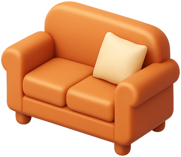 Orange sofa