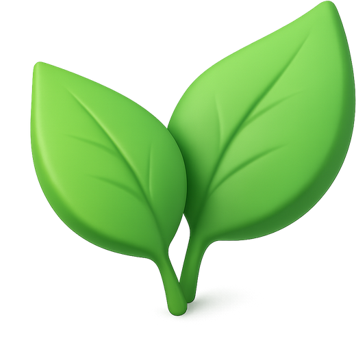 3D green leaves