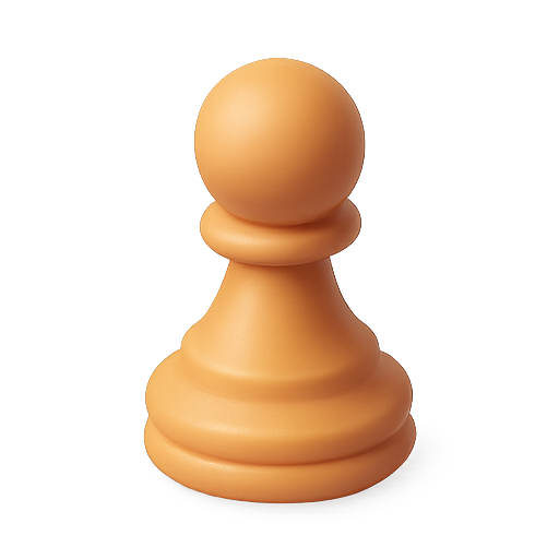 Orange chess pawn