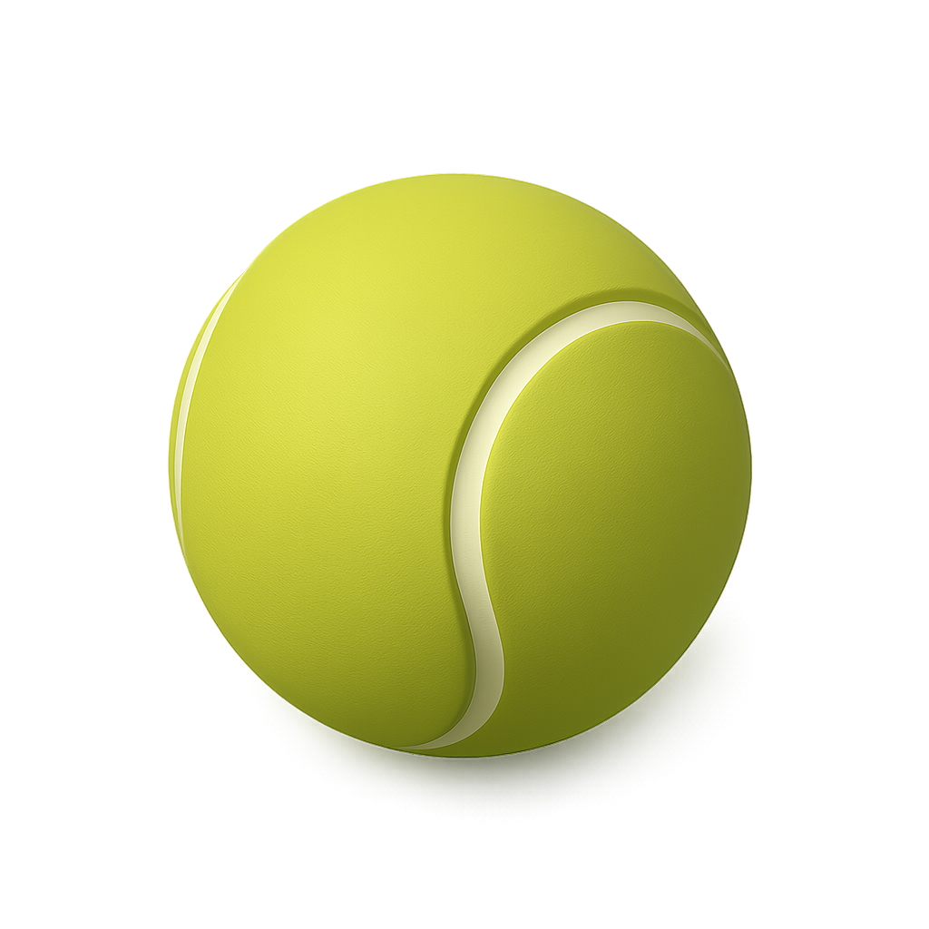Oversized yellow 3D tennis ball