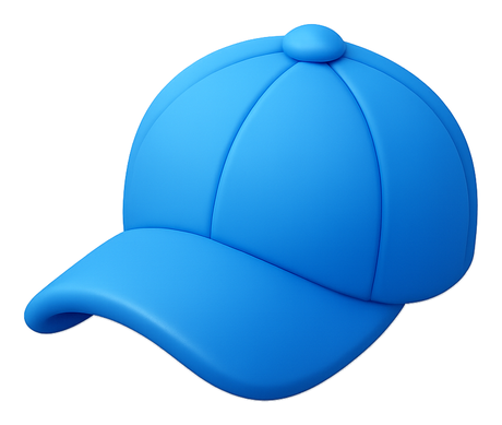 Blue six-panel cap
