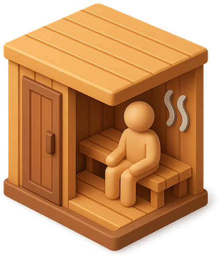 3D wooden sauna