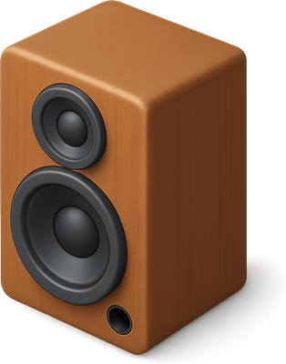 Wooden 3D speaker cabinet