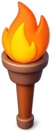 3D torch flame