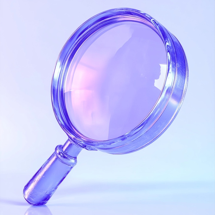 Glass magnifying glass