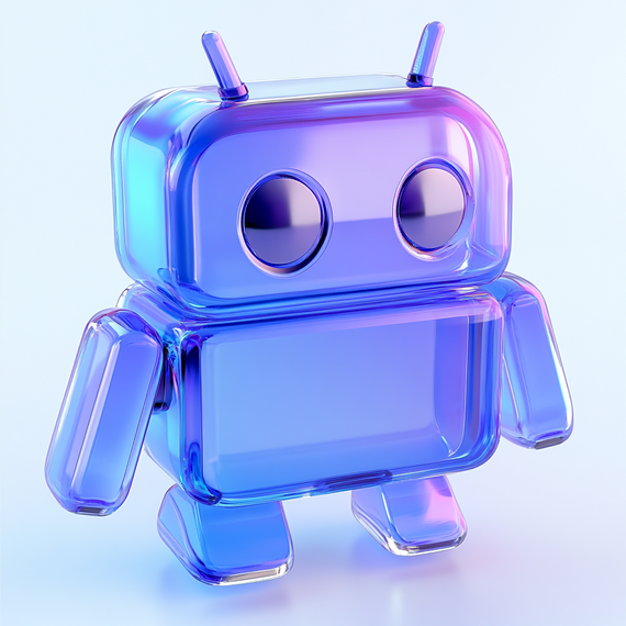 Glass robot figure