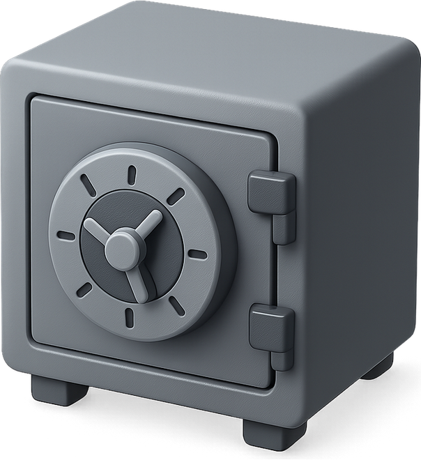3D steel safe with a dial lock