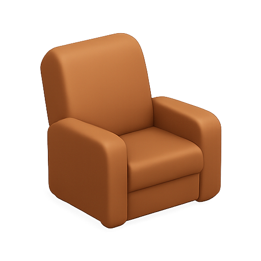 Warm leather armchair