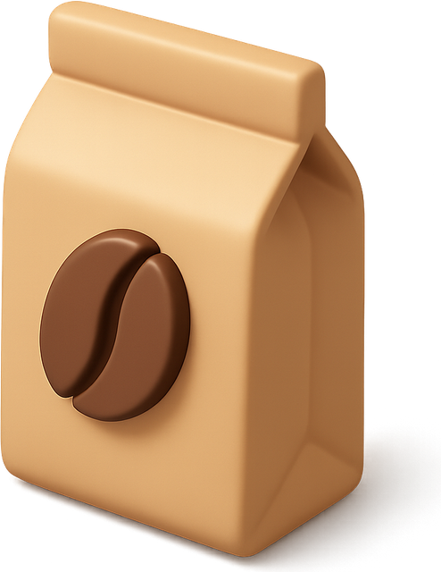 3D coffee bean bag