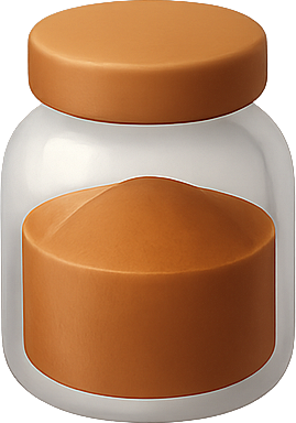 3D jar of ground coffee