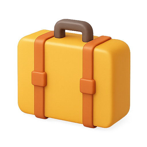 Yellow travel suitcase