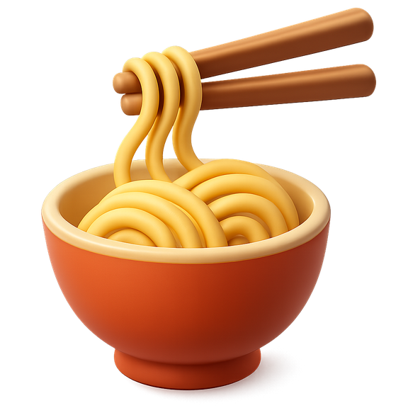 Bowl of sesame noodles with chopsticks