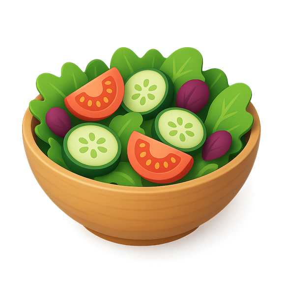 Green salad with tomato and cucumber