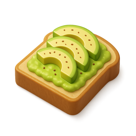 Smashed avocado on sourdough toast