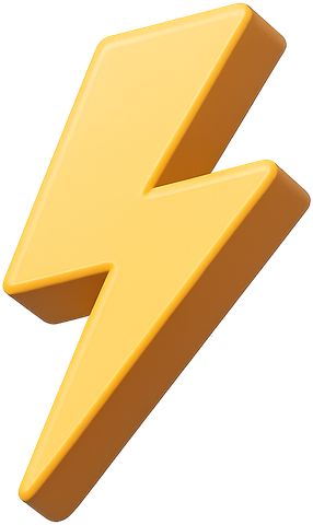 3D lightning bolt