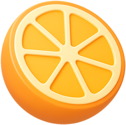 3D orange slice