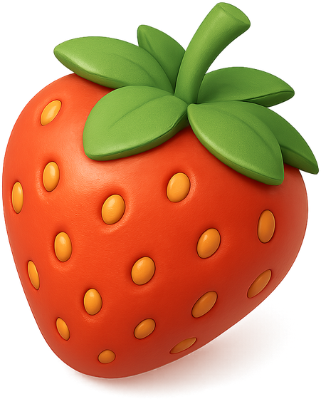 3D strawberry